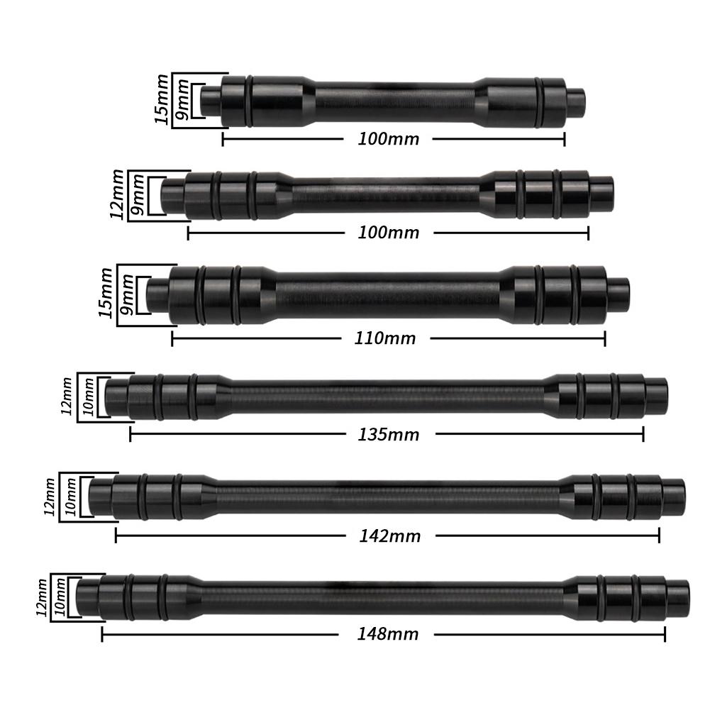Bike Hub Axle Adapter 12mm / 15mm To 9mm 7075 Aluminum Alloy Quick Detachable Hub Axle Adapter For MTB Road Bike Wheel