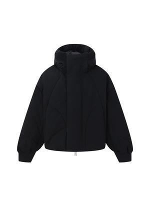 Forn3 Winter White Wide Opening Hooded Down Jacket for Men with High Collar