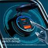 PD+QC3.0 Fast Charging USB Car Charger Socket with Voltmeter, Aluminum Alloy Waterproof Power Outlet