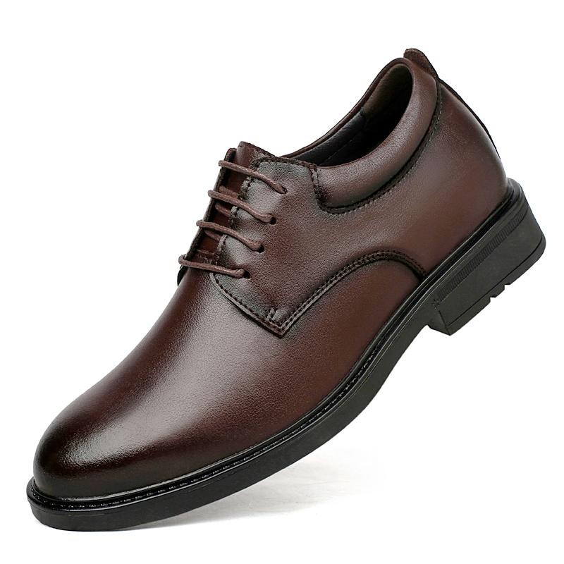 

Свадебная Мужская Кожаная Обувь Деловая Британская Формальная Обувь Лифт Увеличение Роста Стелька 6 СМ Подъем Большой Размер 35-47 35 шоколадный