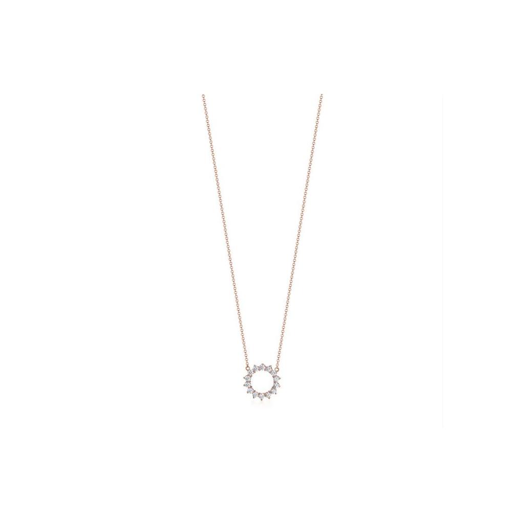 Tiffany & Co.. Runde Hohl-Halskette Damen Halskette Roségold GRP11471