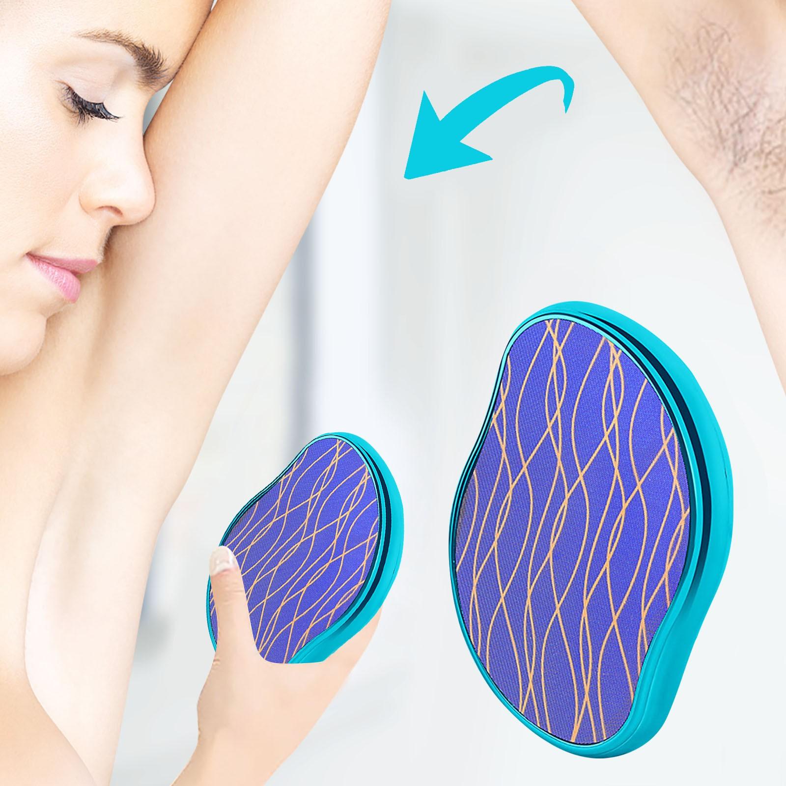 

Многоразовое удаление волос без бритья, средство для удаления волос с кристаллами, ластик для волос, женское моющееся нано-удаление для эффекта гладкой кожи One Size синий