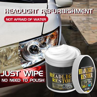 Headlight Yellow Remover 140ml Head Lights Cleaner With Sponge Head Lights Cleaner For Car Headlight Cleaners Car Headlight