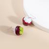 Kawaii Mori-kei Fruit Earrings: Cute Cartoon Mangosteen, Banana, Lemon & Potato Drops