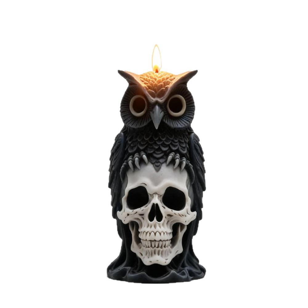 Owl Silicone Mold Diy Skull Candle Mold Creative Candle Mold Approx 11.5 X 6 Cm For Gifts Halloween Parties Diy Crafts