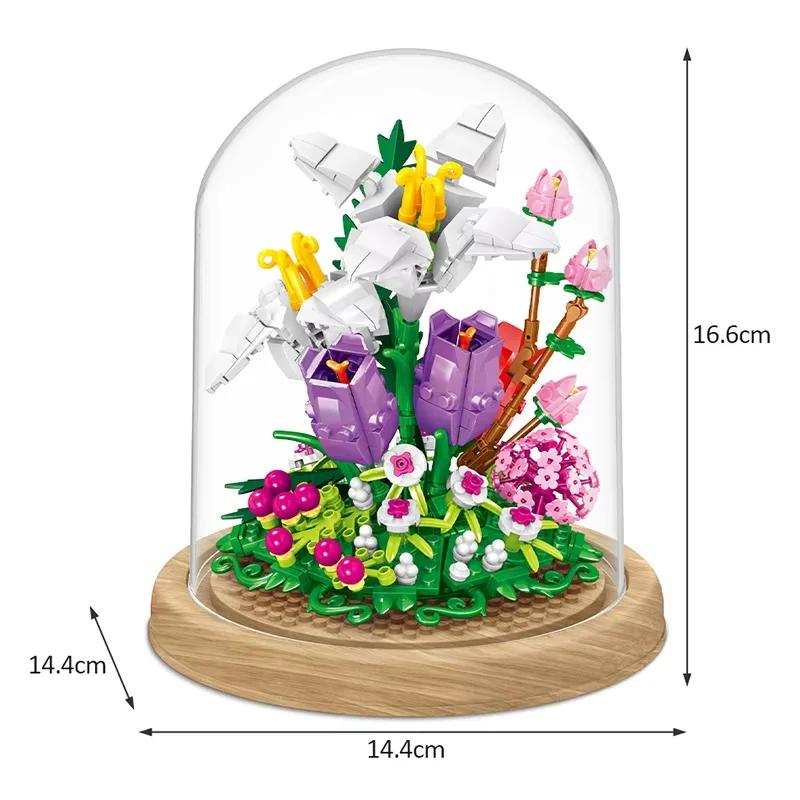 Eternal Flower Mini Building Blocks Toy Home Building Blocks Classic Model Mini Building Blocks Set Children's Set Gift