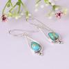 Natural Turquoise Drop Earrings 925 Silver, Pear Shape Turquoise Earrings, Handmade Gemstone Jewelry.