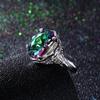 Originální prsten Rainbow Fire Mystic Topaz 925 Stříbrný prsten Jemný šperk pro ženy, dámy, dívky