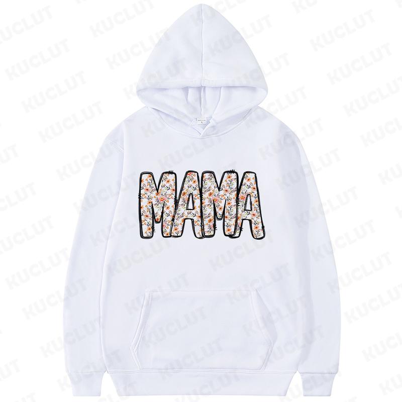 Cat Mama Print Hoodies Fashion Casual Long Sleeve Sweatshirts for Autumn Winter Clothing Mom Sportwear Fashion Women Clothes