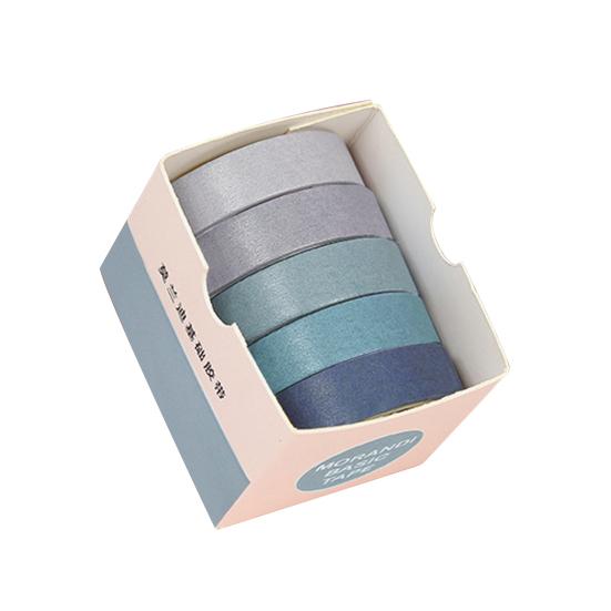 5 Rolls/Set Tape Stylish Bright-colored Washi Exquisite Wide Application Scrapbooking Tape for Handicraft