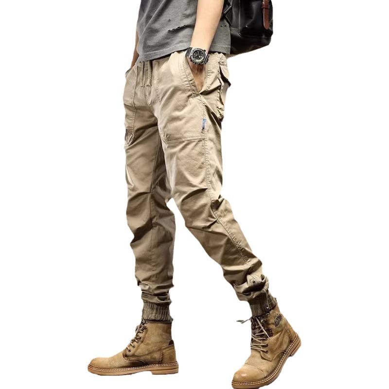 Men's Loose Fit Multi-Pocket Harem Pants - Korean Casual Style with Zipper