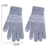Women Men Fashion Winter Knitted Warm Driving Cycling Gloves Outdoor Thickened Touch Screen Gloves Jacquard Gloves for Cold Weather