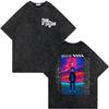 Dandadan Turbo Granny Anime Graphic T Shirts High Street Fashion Trend Vintage Washed Tshirt Men Women Casual Cotton Tshirts
