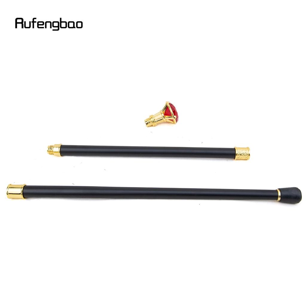 Röd Diamant Typ Guld Promenadkäpp Mode Dekorativ Promenadkäpp Gentleman Elegant Cosplay Käpp Knopp Kräkla 93cm