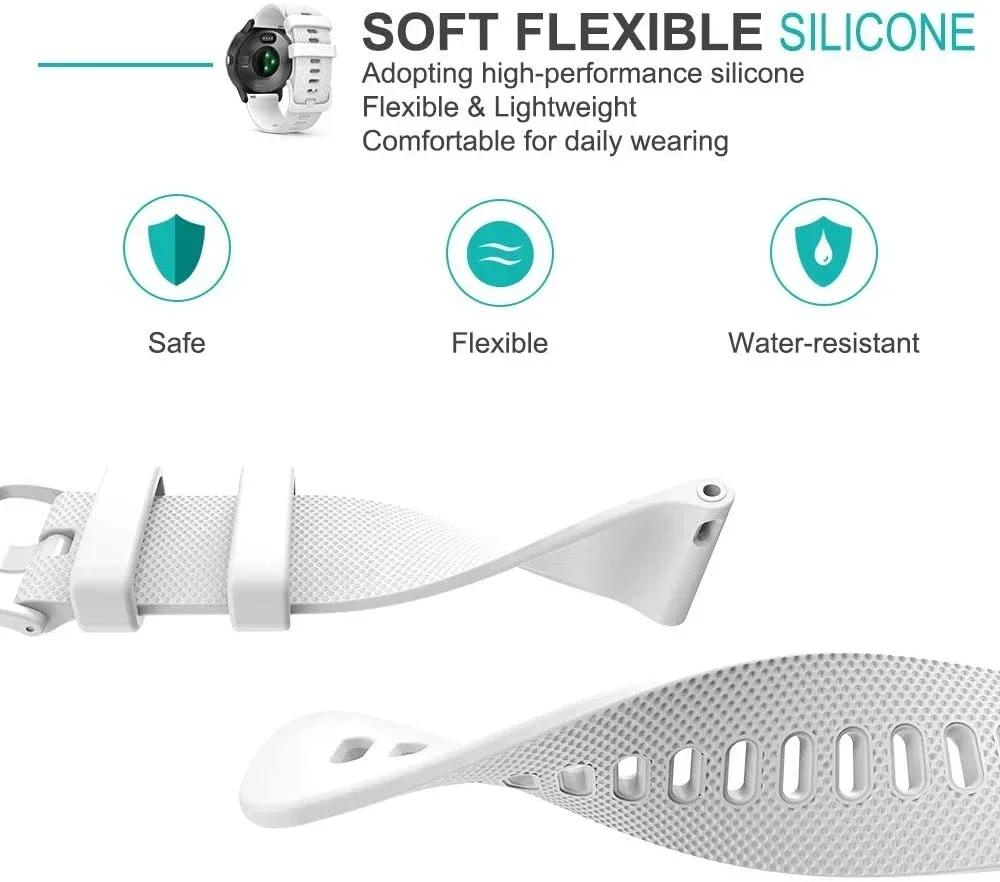 20 22mm Silicone Strap For Garmin Venu 3 Band Forerunner 265 255 Music Vivoactive 4 For Garmin Venu Sq 2 Plus Bracelet Universal