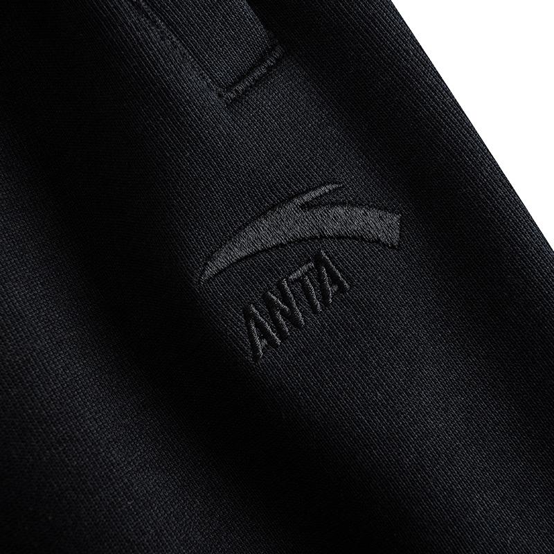 Anta Lifestyle Series Womens Long Pants 2025 Autumn Knitted Sports Pants Women Bottoms Basic-Black 962538304-1