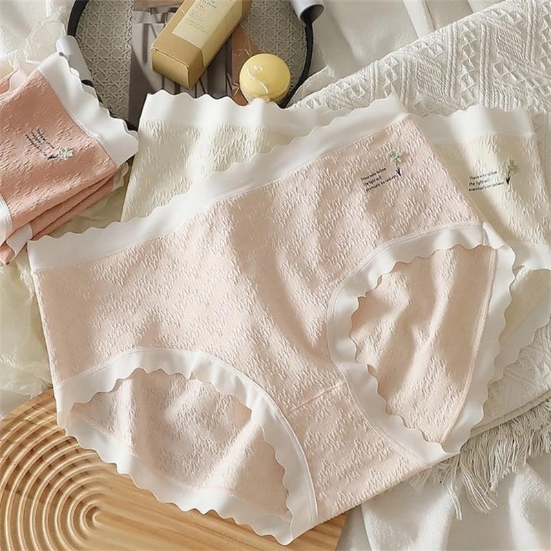 Hohe Taille Damenunterwäsche Übergröße Baumwolltextur Slips Vollabdeckung Hüfte Damen Slips Weicher Komfort Dessous