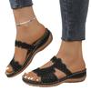 Hollow flat-bottomed slippers women's summer wear one-size large-size sandals