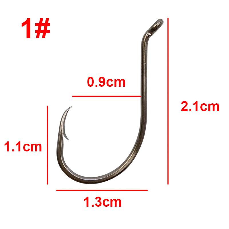 200pcs 8299 High Carbon Steel Fishing Hooks Black Offset Octopus Beak Bait Fishhook Size 1 2 6 8 2/0 3/0 4/0 5/0 6/0 7/0 8/0 9/0