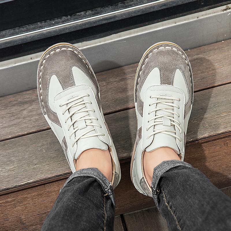 Fashion Men's Casual Lace-Up Sneakers Breathable Men's Walking Shoes Lightweight Slip-On Skate Shoes New Fashion Athletic Outdoor Flats