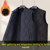 Men's Warm Lightweight Fall/Winter Plus Velvet Vest for Middle-aged and Elderly - Sleeveless Dad's/Grandpa's Jacket.