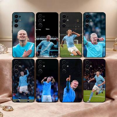 Football Star E-Erling H-Haaland Phone Case For Samsung S25,S24,S21,S22,S23,S30,Ultra,S20,Plus,Fe,Soft Silicone Black Cover