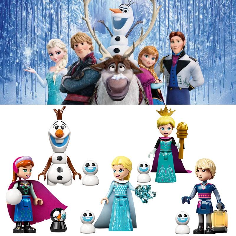 Frozen Minifigure Anna Elsa Olaf With Scepter Lamp Non-toxic And Recyclable Abs Material