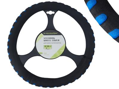 Capa de volante espuma 37-39cm "M", preto/azul