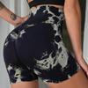 High Waist Tie-Dye Yoga Shorts for Women - Tummy Control & Butt Lift, Sports Fitness Style
