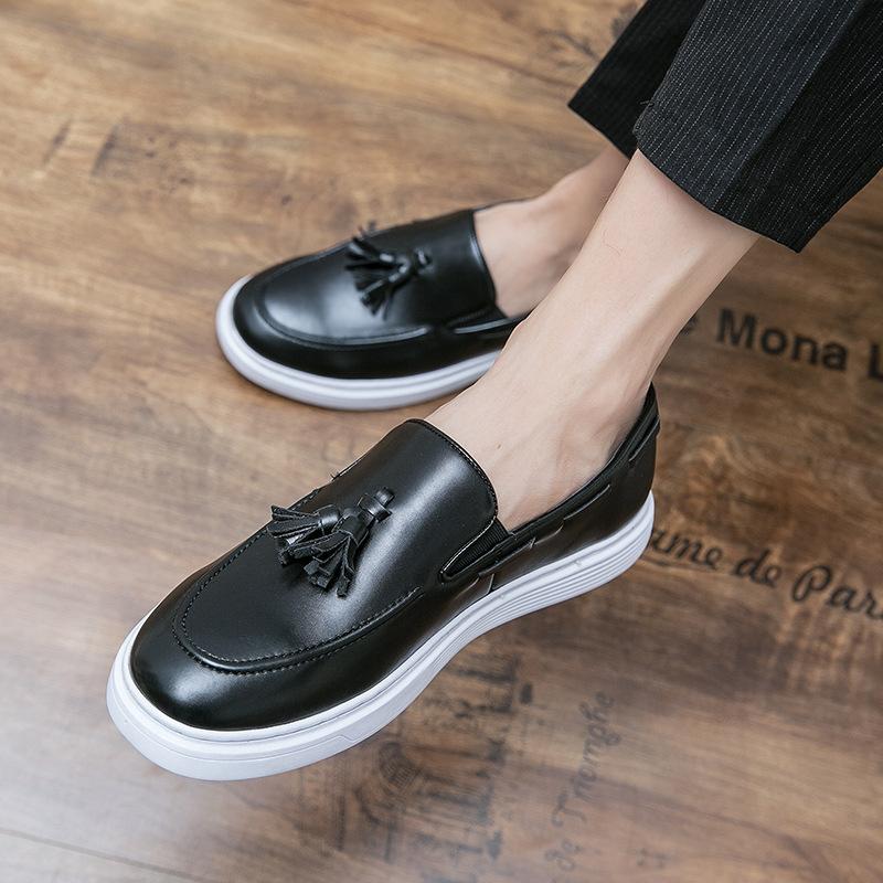 Leather shoes men's winter 2025 independent station 2025 outdoor lazy one-pedal loafers Doudou men's shoes