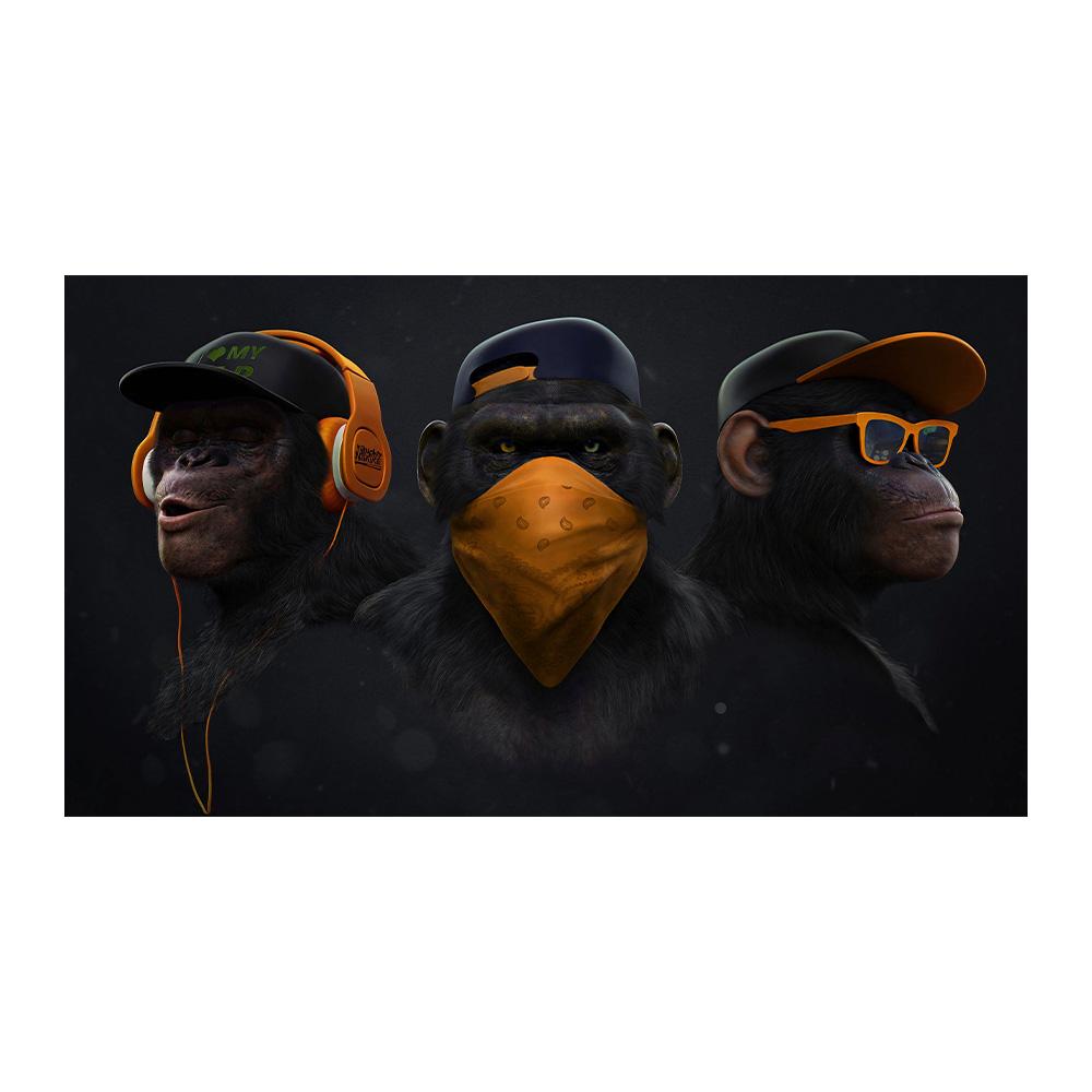 

Популярные модные настенные художественные постеры с изображением обезьяны, современные высококачественные легкие роскошные украшения для дома, холст, роспись, настенная картина, печать, произведение искусства 20x40cm