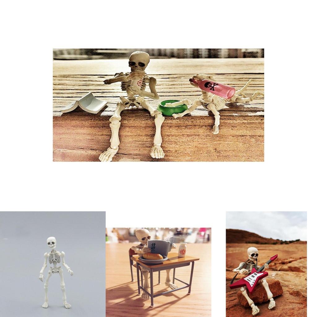 Skull Toy Pose Skeleton Human Body Flexible Model Doll For Home Decor And Gifts