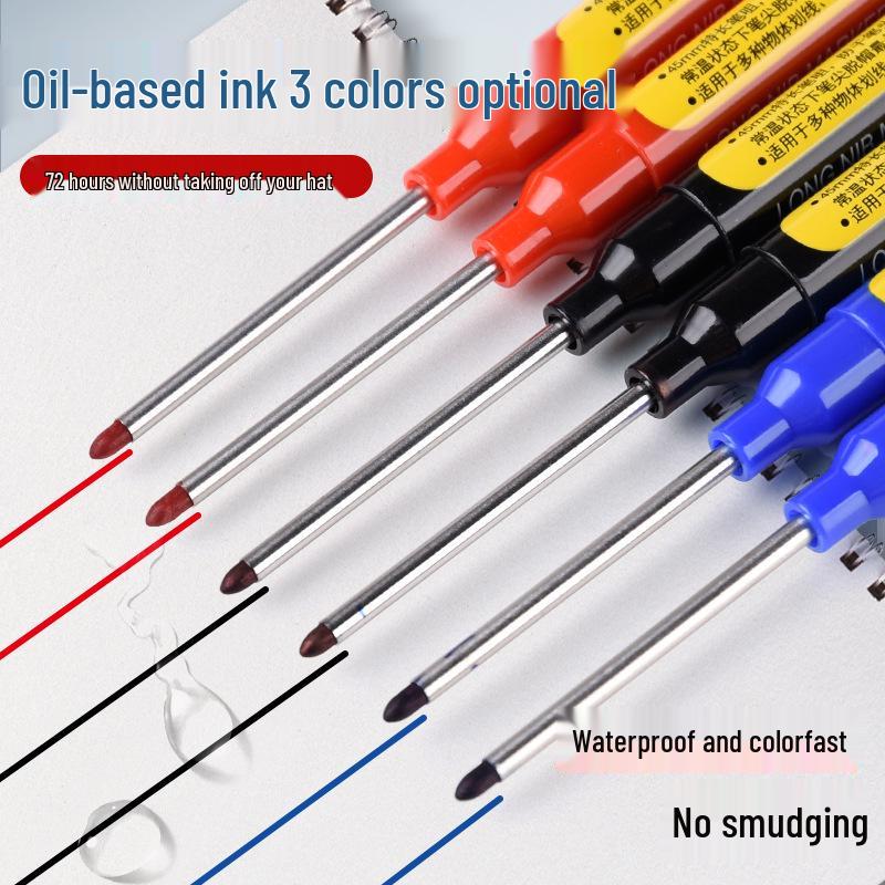 Jinwannian 45mm Deep Hole Oily Waterproof Marker for Woodworking and Construction