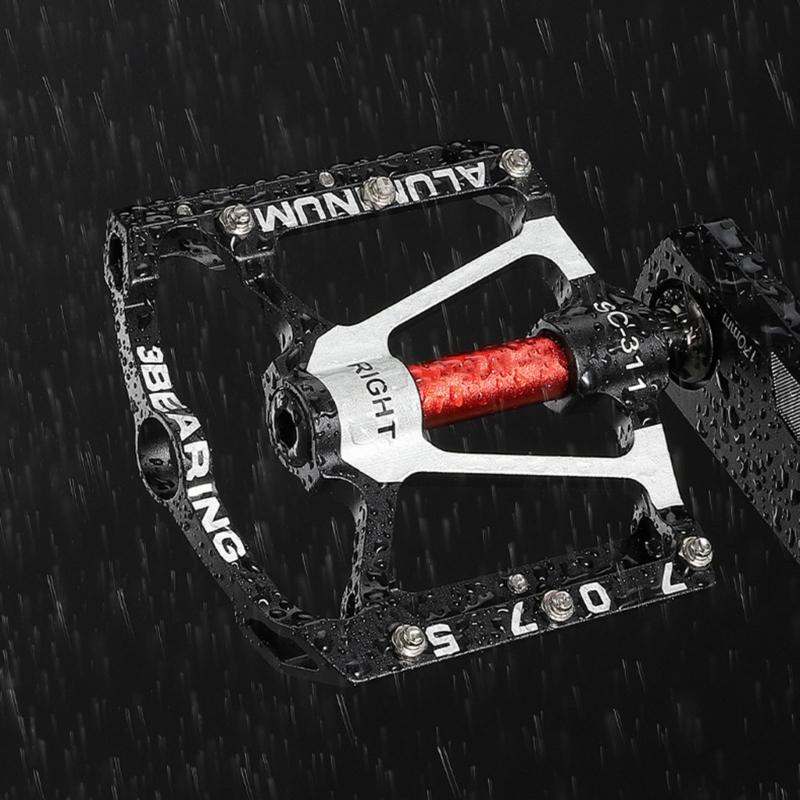 Aluminum Alloy Flat Pedal 3 Seal Bearings Nonslip Bicycles Pedals Cycling Platform Pedals for Road Bike Cycling