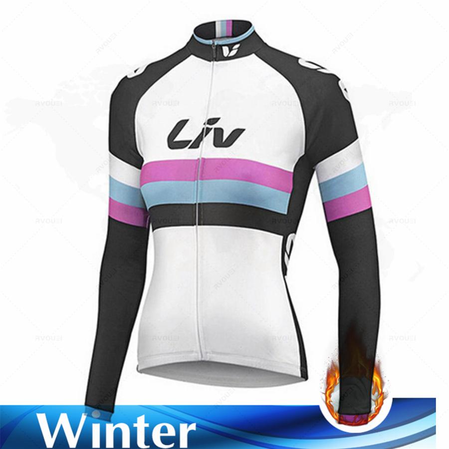 Velvet Warm Cycling Suit Set Women Fashion Long Sleeves Cycling Jersey Set Thermal Fleece Female MTB Road Bike Mallot Ciclismo Hombre