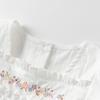 Girls' White Square Collar Summer Shirt