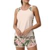 Womens Two Piece Tankini Swimsuit Set Racerback Tank Top with High Waisted Board Shorts Modest Bathing Suit