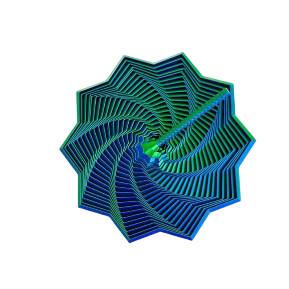 Visual Illusion Fractal Fidget Star Model 3D Printing Whirling Spiral Ornaments  Office/School
