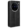 For vivo X100 Pro 5G Case Flip Wallet Retro Leather Flip Phone Cover Magnetic Closure
