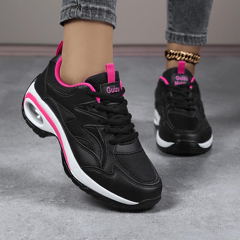 Fashion Lace-up Women's Running Shoes Fashion Air-cushion Sneakers Ladies Breathable Outdoor Walking Jogging Shoes