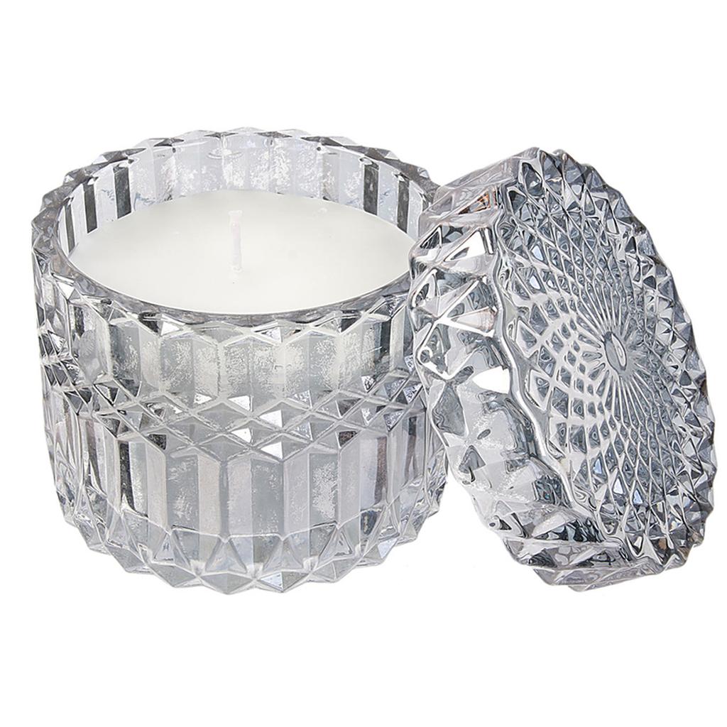Les Trésors De Lily [A2300] - Gray 'Scarlett' Scented Candle (glass) - 9x9cm (white Musk)