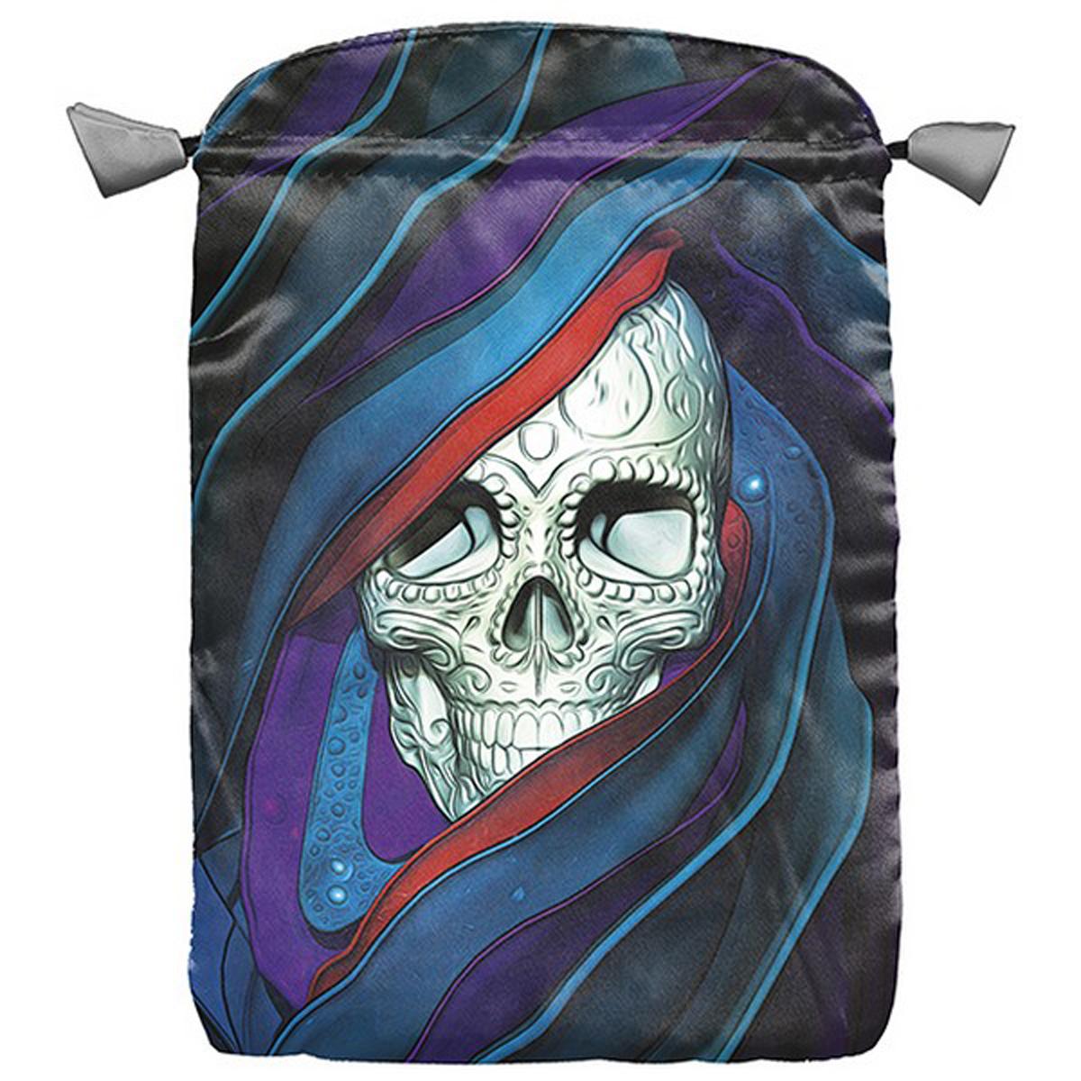 

Les Trésors De Lily [A1448] - синий атласный мешочек для таро Santa Muerte - 22x16 см