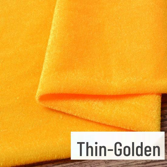 Jednobarwna tkanina aksamitna w kolorze złotym do zasłon scenicznych, obrusów, tkanin dekoracyjnych i projektów DIY