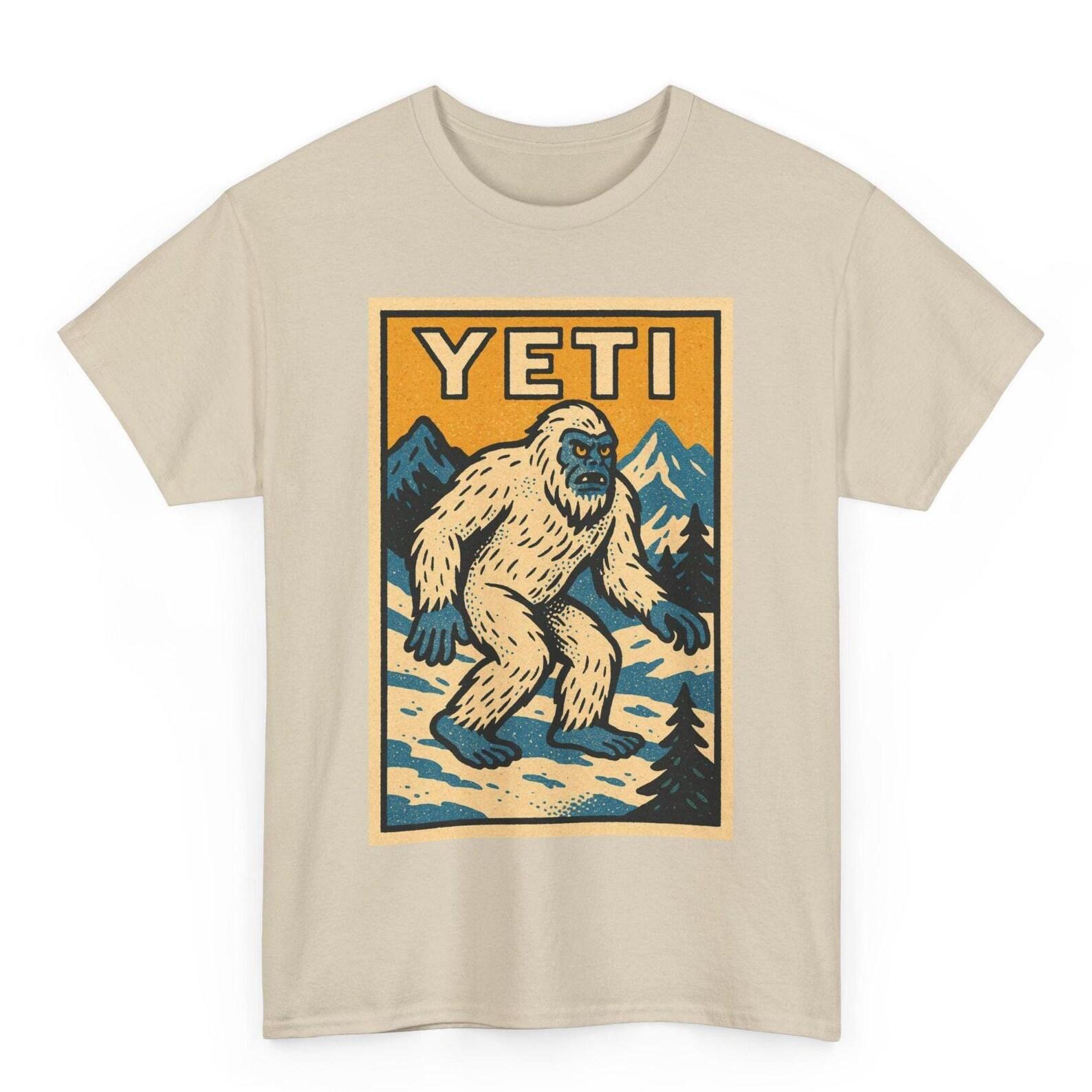 Retro Yeti T-Shirt: Comic Snow Monster Graphic Tee S