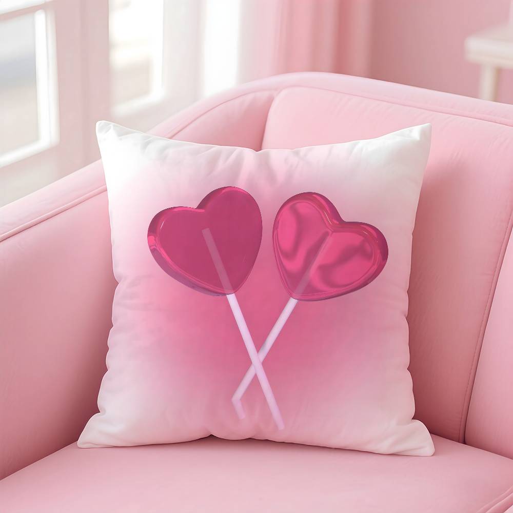sweet pink candy Pillow Case pattern printing pillowcase living room sofa cushion cover bedroom room decor