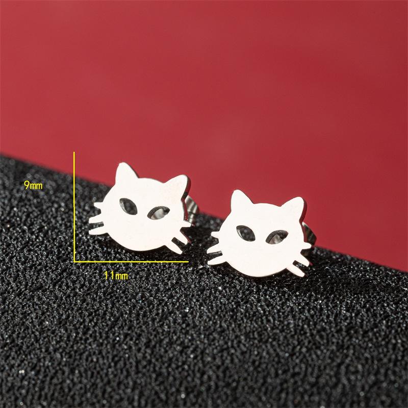 Women s European & American Stainless Steel Small Animal Cartoon Earrings