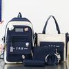 Primary School Boys Five Piece Set Junior High School Students High School Students Backpack Female College Students Backpack