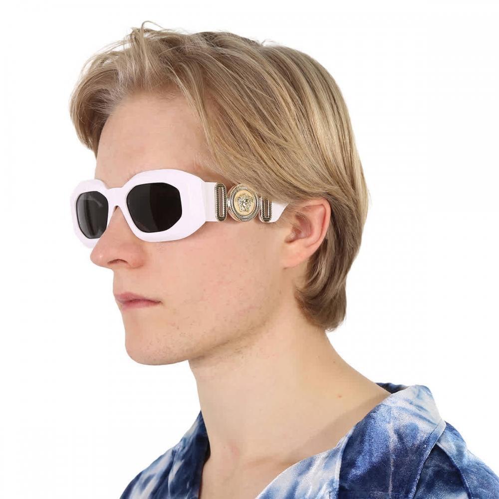 VerSace Dark Gray Irregular Men S SunglaSSeS Ve4425u 314 87 53 White