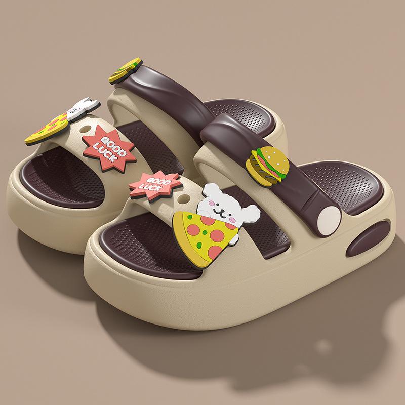 Puppy children s slippers, new summer style, boys  cartoon slippers, non-slip girls  baby sandals 18-19