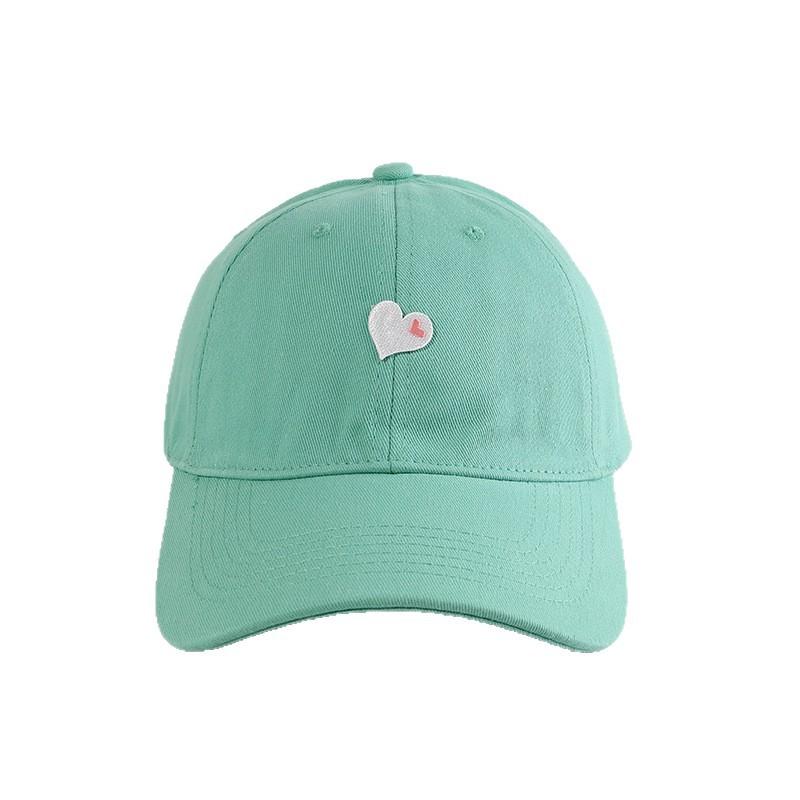 Heart-Print Women's Baseball Cap Versatile Soft-Top Design with Wide Brim To Flatter Your Face—Perfect for Couples and Sun Protection